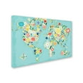 thumbnail image 2 of Trademark Fine Art 'Floral World Blue' Canvas Art by Michael Mullan, 2 of 3