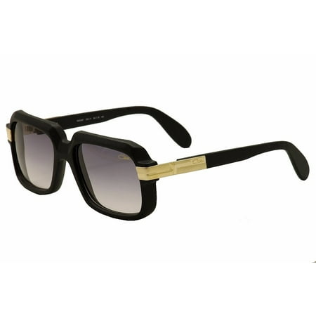 Cazal Legends MOD607 607 011SG Matte Black/Gold Square Sunglasses 56mm