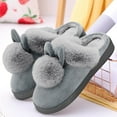 thumbnail image 2 of Dsscvnef Pantoufles pour Femmes Hiver Chaudes Confortables Intérieur Extérieur Douces Chaussures de Maison pour Couples Semelle Non Épaisse, 2 of 6