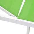 thumbnail image 6 of LeisureMod Marlin Poolside Outdoor Patio Lawn and Garden Modern White Powder Coated Aluminum Frame Suntan Sling Chaise Lounge Chair, Set of 2 (Green), 6 of 9