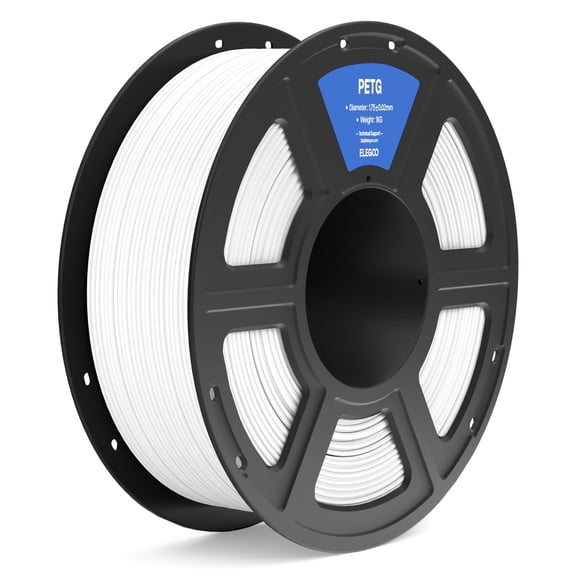 Filamento para impresora 3D ELEGOO PETG de 1,75 mm blanco, 1 kg