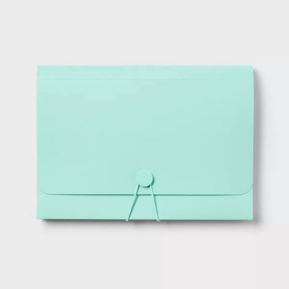 7 Pocket Expanding File Folder Letter Size Teal