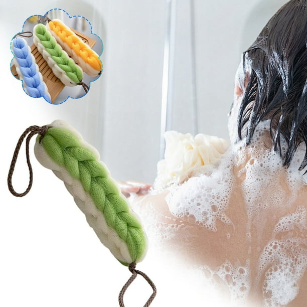 Limpiador de espalda de ducha de polietileno grueso y suave | Flor de baño espumosa grande con cuerda para colgar | Gran poder de limpieza para exfoliar la piel muerta | Toallita de ducha duradera