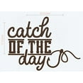 thumbnail image 4 of Catch of the Day Fishing Wall Letters Vinyl Decal Stickers Wall Art, 23x23-Inch, Chocolate Brown, 4 of 4