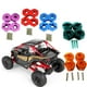 thumbnail image 4 of Ounissouiy Adaptador de cubo hexagonal de rueda de 12mm, 4 piezas, 5mm de espesor para Axial Rock Racer AX90026, piezas mejoradas Desert Kits de construcción modelo Naranja, 4 of 6