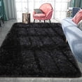 thumbnail image 1 of Pacapet Fluffy Area Rugs, Black Shag Rug For Bedroom, Plush Furry Rugs For Living Room, Fuzzy Carpet For Kid'S Room, Nursery, Home Decor, 6 X 9 Feet, 1 of 4