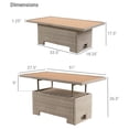 thumbnail image 7 of Grand Patio Adjustable Height and Storage Wicker Coffee Table, 7 of 7