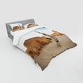 thumbnail image 3 of Ambesonne Galaxy Bedding Set 3 Pcs, Planet Town Wars Image, Twin, Brown Blue, 3 of 3