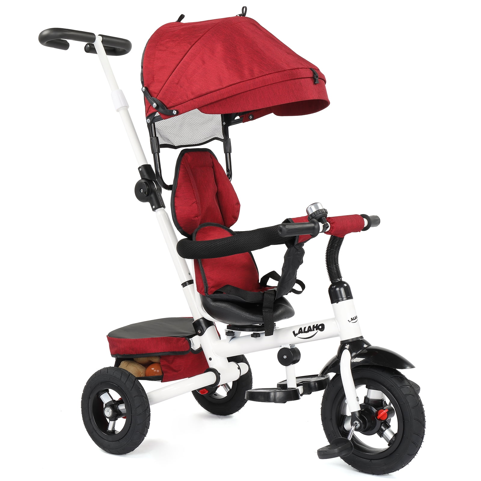 DFITO Kids Tricycle, Kids Folding Steer Stroller with Rotatable Seat