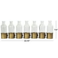 thumbnail image 3 of DecMode 8" Adjustable Bottle Gold Metal Vase with Clear Glass Bottles, 3 of 11