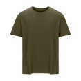 thumbnail image 7 of Afuyipoi Men's Big & Tall Summer Tees,Lightweight Comfort Cotton Loose T-Shirts Army Green 3XL, 7 of 7