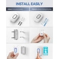 thumbnail image 7 of TECKNET Plug in Wireless Doorbell with RGB Lighting & 1300 Feet Range,IP66 Waterproof Door Bell for Home/Classroom,60 Chimes,5-Level Volume,4.5-Year Battery Life(White),FCC ID:YI6RL-33TX, 7 of 7