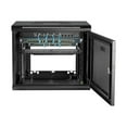 thumbnail image 3 of StarTech.com 2 Post 9U 19 Pouces Wall Mount Network Cabinet, Adjustable Depth 6-15 Pouces Locking IT Switch Depth Enclosure, Vented Computer/Electronics Equipment Data Rack w/ Shelf + Hook & Loop Tape 9U (RK9WALM) - Armoire Murale - Montable au Mur - Noir -, 3 of 7