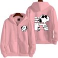 thumbnail image 3 of Snoopy-Sudadera con capucha y cremallera para hombre y mujer, chaqueta de dibujos animados de Anime, de gran tamaño, color gris, a la moda, para primavera y otoño, novedad de 2024, 3 of 5