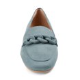 thumbnail image 4 of FSJ Women Closed Toe Chains Loafers Slip on Chunky Low Heeled Flats Comfortable Daily Dress Outdoor Shoes Size 5 Slate Blue, 4 of 5