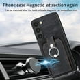 thumbnail image 5 of SaniMore Compatible with Samsung Galaxy A25 Case, Wallet Stand Elastic Credit Card Slot Magnetic Car Mount Ring Holder Premium PU Leather Protection Cover for Galaxy A25, Black, 5 of 9