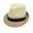 2-Tone Woven with Taupe & Black Band, variant on Unisex Short Brim Fedora - Hats for Men & Women + Panama Hats & Straw Hats