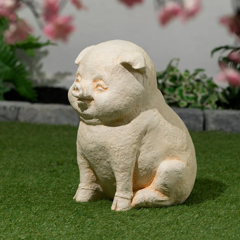 Serene Oinker Classic Curled Sitting Pig Statue - Walmart.com