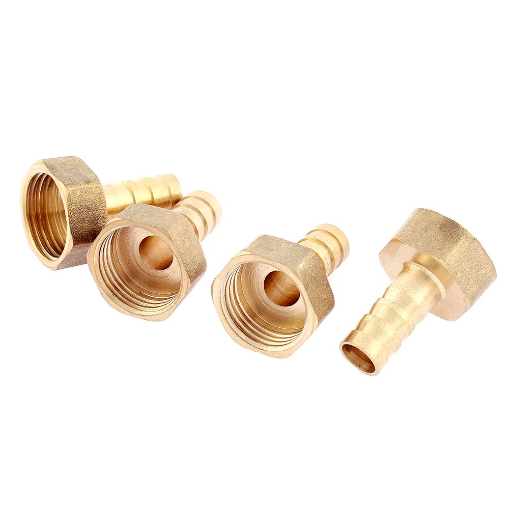 M18 Female Thread to M8 Air Gas Hose Barb Fitting Adapter Coupler 4pcs