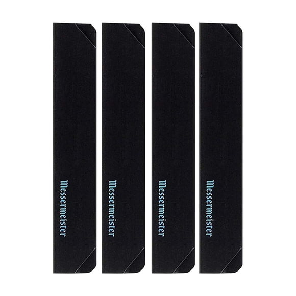Juego de cuchillos para carne Messermeister con protección de bordes negros, 4 piezas