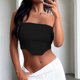 thumbnail image 3 of Blusa Mangas Largas Top mujer Sexy vaina pulóver textura rayada fiesta Clubwear Ygjytge Negro T L para Mujer, 3 of 5