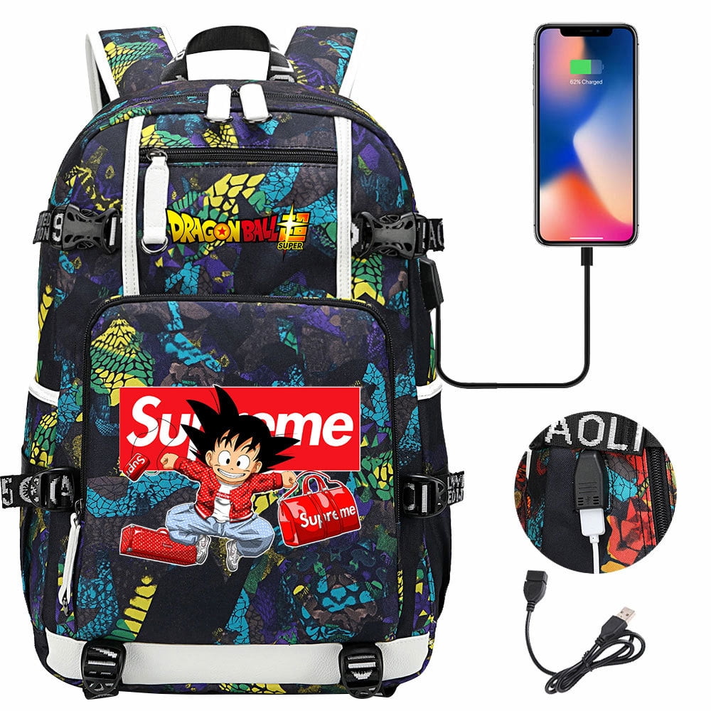 Bzdaisy Dragon Ball Goku Backpack with USB Charging and Laptop Compartment Unisex for Kids Teen, Kids Unisex, Size: 18.50 x 11.81 x 5.91