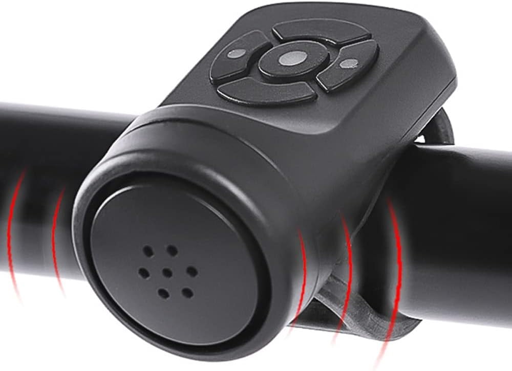 Electric Bike Horn, Electronic Bicycle Bell, 140DB Bike Horn for Adults, 4 Sound Modes Waterproof Horn for Bike, Loudest Bike Horn with Rechargeable Battery for Mountain Bike/Road Bike