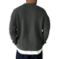 thumbnail image 3 of Men Oversized Chunky Knit Sweater Crew Neck Drop Shoulder Long Sleeve Loose Fit Solid Pullover Jumper for Fall Winter, 3 of 3