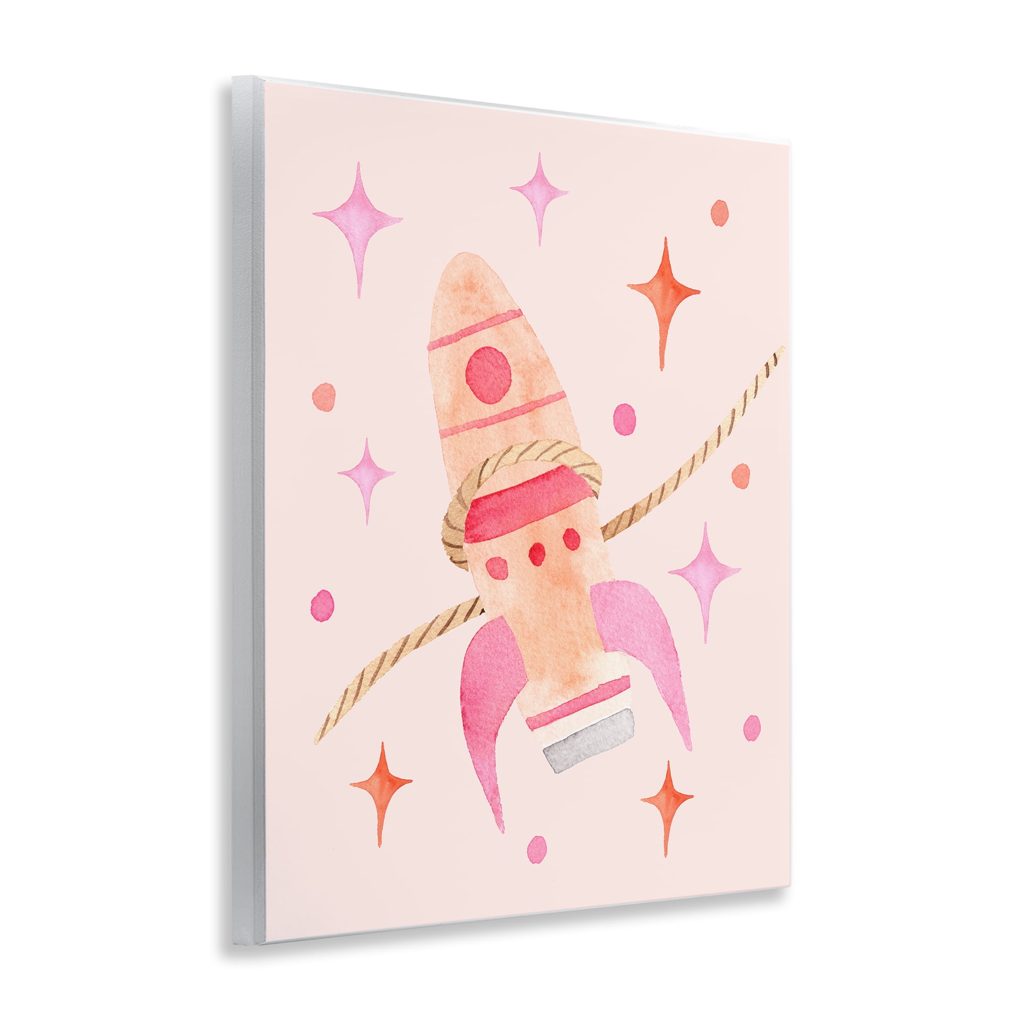 Lasso Rocket Ship Wall Plaque Art, design by Nina Jacobs