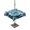 Gray Blue Mist Blue, variant on Outdoor Table Cloth with Umbrella Hole and Zipper, Blue Rose Flower Waterproof Round Tablecloth 54 Inch, Vintage Modern Abstract Painting Art Washable Table Cover for Outside Party Patio Picnic