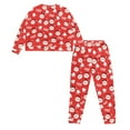 thumbnail image 6 of FOR U DESIGNS Christmas Santa Claus Drawstring Pajama Set Long Sleeve Sleepwear Soft Loungewear Pants with Pockets Set of 2 Size XL Ladies Nightwear Long Tops for Women, 6 of 6