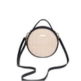 thumbnail image 2 of Woven Crossbody Bag Round Lightweight Casual Shoulder Handbag, Lightweight Spacious Design Versatile Carry Style, for Shopping Travel Daily Beach Women Use, 2 of 8