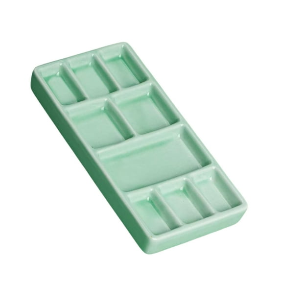 9 Wells Palette Ceramic Paint Palette Paint Mixing Tray Portable Paint Mixing Palette for Acrylics Oil Watercolor Paint