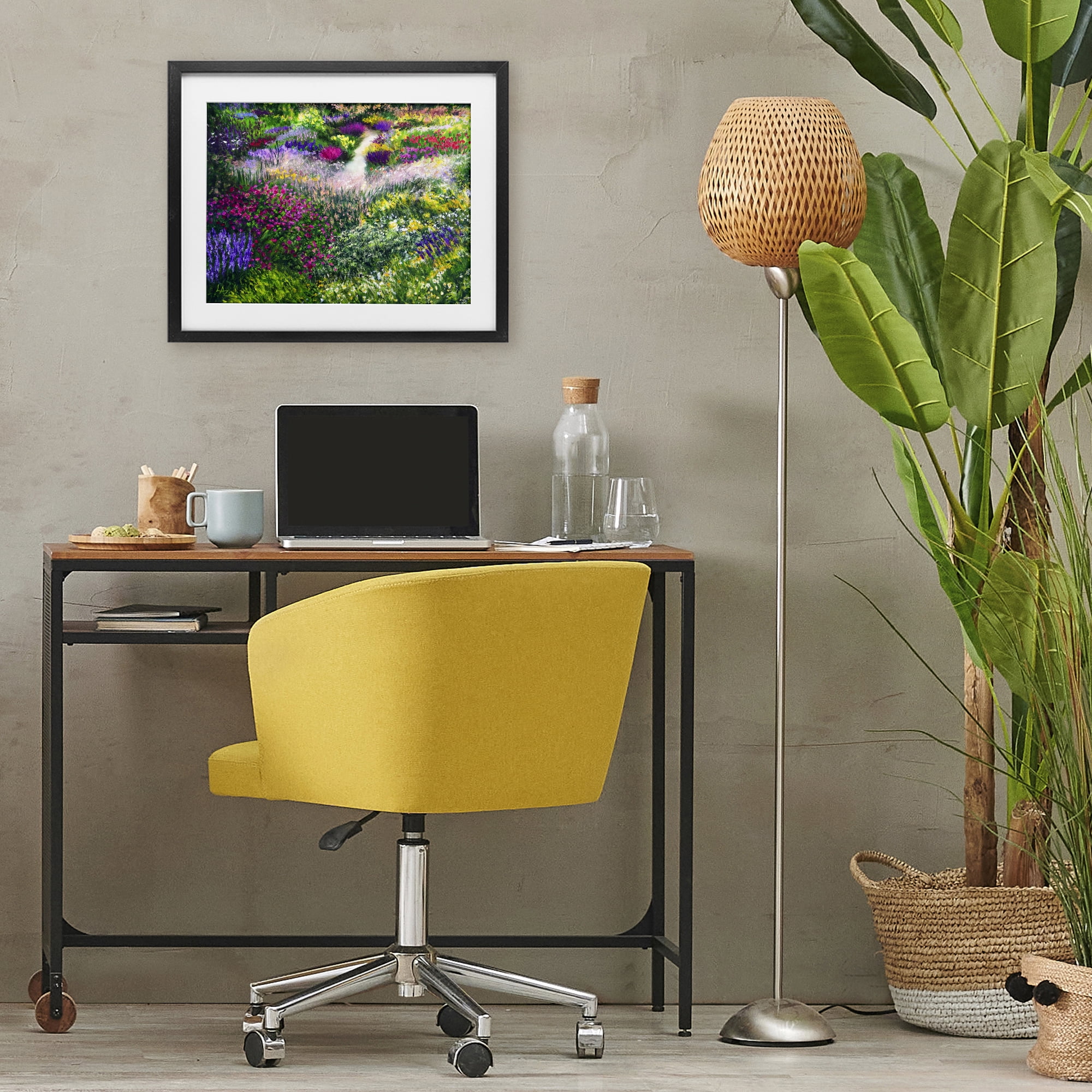 Stupell Industries Breath Of Spring Meadow Black Framed Print Under Glass, design by Lee Ann Zirbes