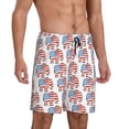 thumbnail image 2 of Pofeuu Elephant Print Men's Soft Woven Elastic Waistband Sleep Pajama Short-Large, 2 of 6