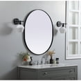 thumbnail image 3 of Elegant Decor Metal Frame Oval Mirror 30x36 Inch in Black, 3 of 3