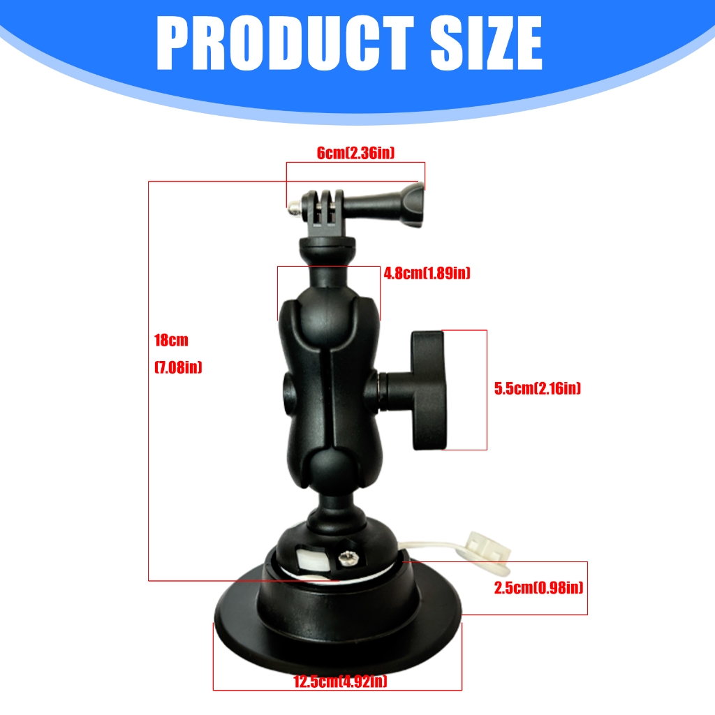 BQBQERT Heavy Type Kayaks Action Camera Holder Adjustable Kayaks Camera Mount for Paddling Equipment Accessories