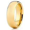 thumbnail image 2 of Silly Kings 7mm Tungsten Carbide Wedding Band Yellow Gold Shiny Polished Men & Women Comfort Fit Ring, 2 of 3