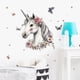 thumbnail image 1 of Adhesivos de pared decorativos de PVC con dibujos animados de unicornios, 30 x 40 cm, 1 of 3