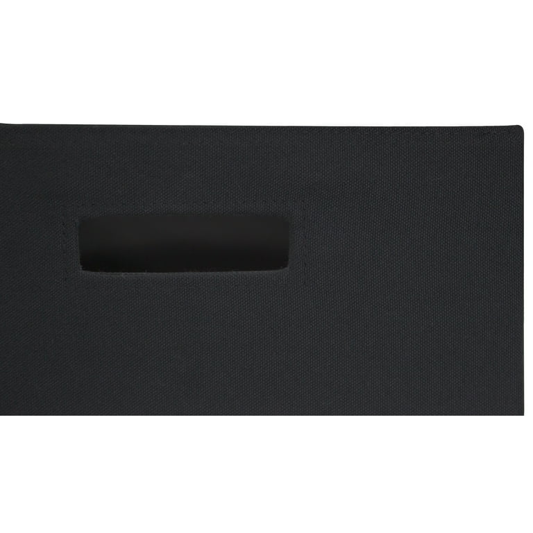 Better Homes & Gardens Half-Size Fabric Bins, 2-Pack Black photo 6