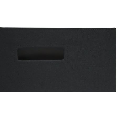Better Homes & Gardens Half-Size Fabric Storage Bin, Black, 2 Pack