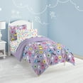 thumbnail image 5 of Dream Factory Sweet Butterfly Twin 5 Piece Comforter Set, Polyester, Microfiber, Purple, Pink, Sky Blue, Multi, Child, Female, 5 of 14