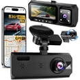 thumbnail image 2 of Dash Cam 3  4K with 5.8GHz WiFi GPS - 4K+1080P Dash Camera Front and Rear Inside,2.5K+1080P*2 Triple  Camera 3.16"IPS, 32GB Card, 320?Wide Angle, IR Night Vision, G-Sensor, 24H Parking Mode, 2 of 7