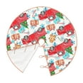 thumbnail image 3 of Bingfone Christmas Tree Skirt Mat Christmas Decoration Interior 36"-Watercolor Red Truck And Fir Tree, 3 of 8