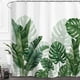 thumbnail image 1 of Toalla de baño de planta verde tropical, tela lavable impermeable, decoración de baño de verano, planta de plátano, hoja de Monstera, hoja de palma con gancho, 72x72 pulgadas JAMW Sencillez, 1 of 5