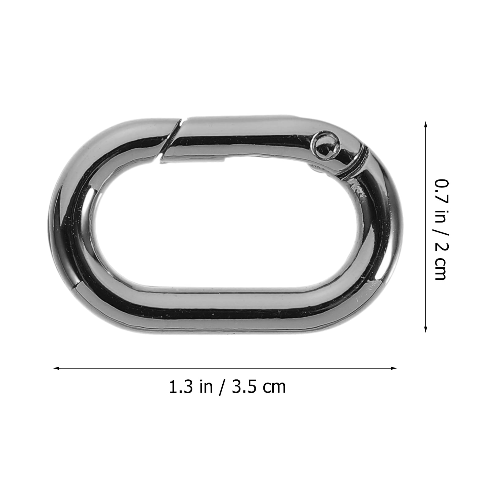 Wholesale GORGECRAFT 10PCS Carabiner Metal Spring Key Ring Oval
