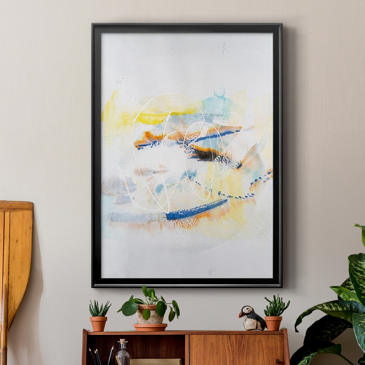 Spacial I Premium Framed Print, in Gold, Black, or Silver - Ready to Hang