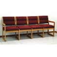 thumbnail image 1 of Wooden Mallet DW2-4 Solid Oak Sled Base 4-Seat Sofa, 1 of 6