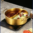 thumbnail image 6 of Split Stainless Steel Pot Hot Pot Shabu Pot Double Flavour Soup Cooking Pot Home Kitchen Compatible Cookware, 6 of 7