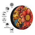 thumbnail image 4 of Susaid Colorful Vintage Floral Pattern Print Water Proof Spare Tire Cover Wheel Tire Dust-proof Cover Fit Trailer, RV, SUV and Many Vehicle-14 inch, 4 of 6